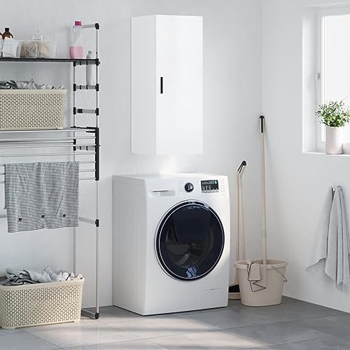 Qnhdfrt Wandschrank Hochglanz-Weiß 34,5x34x90 cm - Moderner Hängeschrank aus Holzwerkstoff mit viel Stauraum für Wohnzimmer, Küche & Flur Qnhdfrt Wandschrank Hochglanz-Weiß 34,5x34x90 cm - Moderner Hängeschrank aus Holzwerkstoff mit viel Stauraum für Wohnzimmer, Küche & Flur von Qnhdfrt