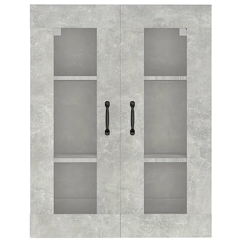 Qnhdfrt Wandschrank Küchenschrank Betongrau 69,5x34x90 cm Stauraum Lösung für Küche Flur Wohnzimmer mit Wandmontage von Qnhdfrt