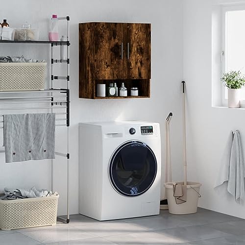 Qnhdfrt Wandschrank Räuchereiche Holzwerkstoff 60x31x70 cm Hängeschrank mit Stauraum für Küche Bad Wohnzimmer Platzsparend und Dekorativ Qnhdfrt Wandschrank Räuchereiche Holzwerkstoff 60x31x70 cm Hängeschrank mit Stauraum für Küche Bad Wohnzimmer Platzsparend und Dekorativ von Qnhdfrt