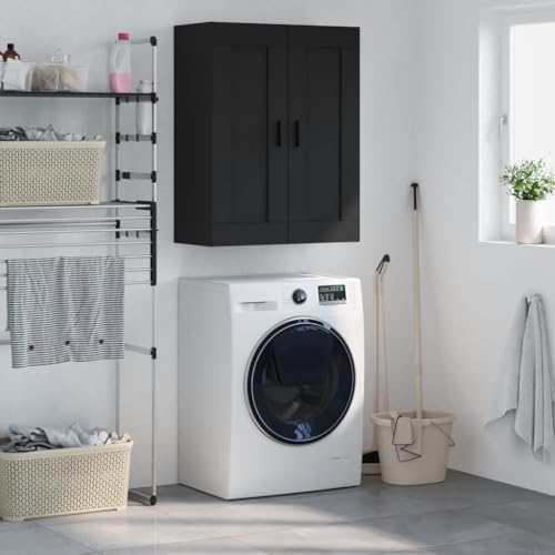 Qnhdfrt Wandschrank Schwarz Holzwerkstoff 69,5x34x90 cm Hängeschrank mit 3 Fächern für Küche Wohnzimmer Flur Qnhdfrt Wandschrank Schwarz Holzwerkstoff 69,5x34x90 cm Hängeschrank mit 3 Fächern für Küche Wohnzimmer Flur von Qnhdfrt