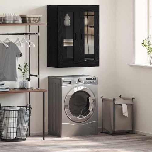Qnhdfrt Wandschrank Schwarze Eiche 69.5 x 34 x 90 cm Holzwerkstoff Modernes Design für Wohnzimmer & Esszimmer von Qnhdfrt
