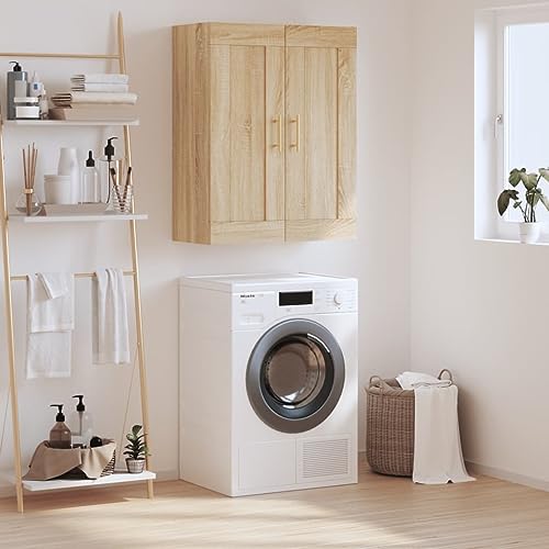 Qnhdfrt Wandschrank Sonoma-Eiche 69,5x34x90 cm Holzwerkstoff mit 2 Türen & 3 Fächern - Eleganter Hängeschrank für Wohnzimmer, Küche & Flur Qnhdfrt Wandschrank Sonoma-Eiche 69,5x34x90 cm Holzwerkstoff mit 2 Türen & 3 Fächern - Eleganter Hängeschrank für Wohnzimmer, Küche & Flur von Qnhdfrt
