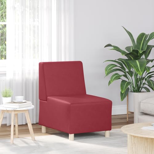 Qnhdfrt Weinrot Kunstleder Sessel ohne Armlehnen 55 cm Breite Bequemer Sofa-Stuhl für Wohnzimmer Balkon Leseecke Stabiles Design und Einfache Pflege Qnhdfrt Weinrot Kunstleder Sessel ohne Armlehnen 55 cm Breite Bequemer Sofa-Stuhl für Wohnzimmer Balkon Leseecke Stabiles Design und Einfache Pflege von Qnhdfrt
