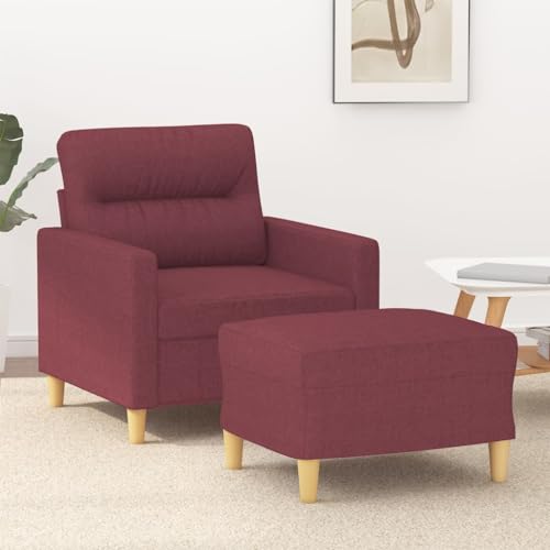 Qnhdfrt Weinroter Sessel mit Hocker 60 cm Sitzbreite Stoff Bequemer Relaxsessel für Wohnzimmer Balkon und Esszimmer Robustes Design Qnhdfrt Weinroter Sessel mit Hocker 60 cm Sitzbreite Stoff Bequemer Relaxsessel für Wohnzimmer Balkon und Esszimmer Robustes Design von Qnhdfrt
