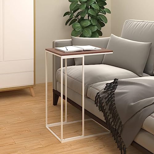 Qnhdfrt Weißer Beistelltisch klein C-Design 40x30x59 cm aus Holzwerkstoff und Eisen, schmaler Side-Table für Sofa Bett Schlafzimmer Flur oder Wohnzimmer, Zeitloses Design mit Stabiler Konstruktion Qnhdfrt Weißer Beistelltisch klein C-Design 40x30x59 cm aus Holzwerkstoff und Eisen, schmaler Side-Table für Sofa Bett Schlafzimmer Flur oder Wohnzimmer, Zeitloses Design mit Stabiler Konstruktion von Qnhdfrt