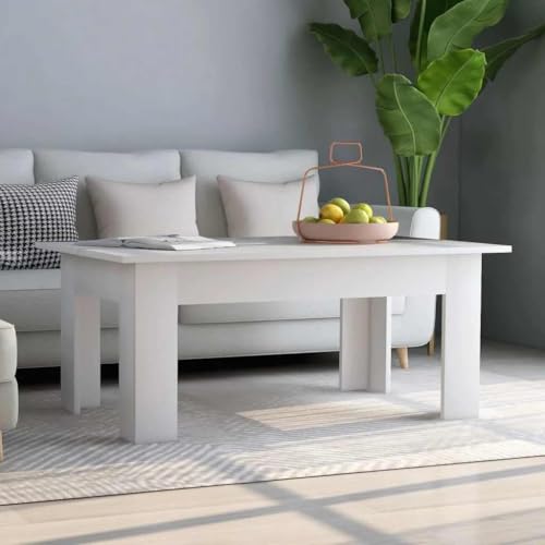 Qnhdfrt Weißer Couchtisch aus Holzwerkstoff 100x60x42 cm | Stabiles Design als Beistelltisch oder Nachttisch für Wohnzimmer und Schlafzimmer mit Großer Ablagefläche und Leichter Reinigung Qnhdfrt Weißer Couchtisch aus Holzwerkstoff 100x60x42 cm | Stabiles Design als Beistelltisch oder Nachttisch für Wohnzimmer und Schlafzimmer mit Großer Ablagefläche und Leichter Reinigung von Qnhdfrt
