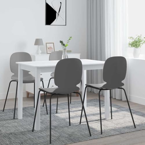 Qnhdfrt Weißer Esstisch Massivholz Gummibaum mit MDF Tischplatte 114x71x75 cm Kompakter Küchentisch für Esszimmer von Qnhdfrt