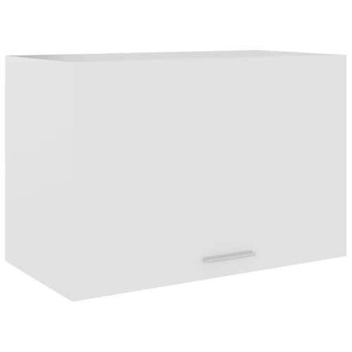 Qnhdfrt Weißer Hängeschrank Lyon 60x31x40 cm aus Holzwerkstoff – Platzsparender Küchenschrank mit Klapptür für Aufbewahrung in Küche Bad oder Wohnzimmer von Qnhdfrt
