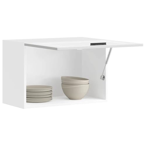 Qnhdfrt Weißer Küchen Hängeschrank Porto aus Holzwerkstoff Wandmontage mit Stauraum 60x31x40cm für Küchenorganisation von Qnhdfrt