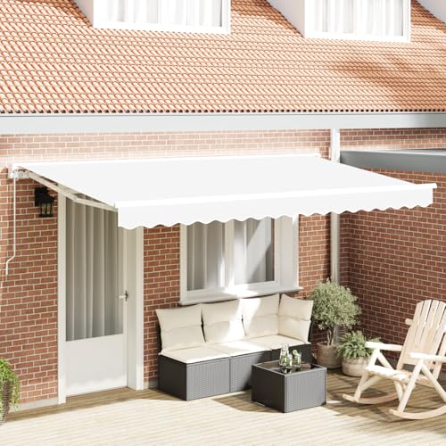 Qnhdfrt Weißer Markisenstoff für Türmarkisen 195x381 cm Rechteckig aus robustem Polyester, matt und wetterfest für Balkon, Terrasse und Garten Sonnenschutz Qnhdfrt Weißer Markisenstoff für Türmarkisen 195x381 cm Rechteckig aus robustem Polyester, matt und wetterfest für Balkon, Terrasse und Garten Sonnenschutz von Qnhdfrt