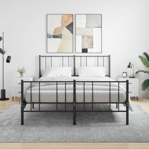 Qnhdfrt Weißer Nachttisch Kleiner Schmal 40x35x47,5 cm mit Schubladen und Metallfüßen, 2er Set Modernes Design für Schlafzimmer von Qnhdfrt