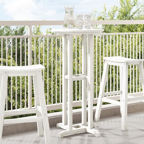 Qnhdfrt Weißer Rund Bar Tisch Outdoor 55x55x107 cm HDPE Modernes Design Robust für Garten Balkon Terrasse Qnhdfrt Weißer Rund Bar Tisch Outdoor 55x55x107 cm HDPE Modernes Design Robust für Garten Balkon Terrasse von Qnhdfrt