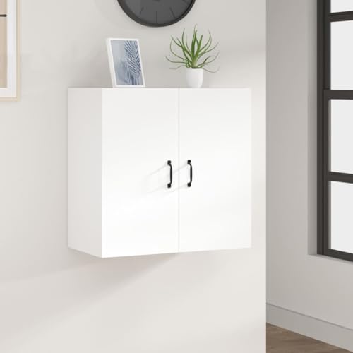 Qnhdfrt Weißer Wandschrank 60x31x60 cm Hängeschrank Holzwerkstoff Aufbewahrungsschrank mit 2 Türen für Küche, Bad, Flur Qnhdfrt Weißer Wandschrank 60x31x60 cm Hängeschrank Holzwerkstoff Aufbewahrungsschrank mit 2 Türen für Küche, Bad, Flur von Qnhdfrt