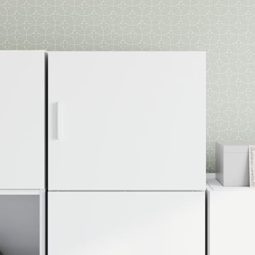 Qnhdfrt Weißer Wandschrank aus Holzwerkstoff 45x42,5x40 cm Platzsparend mit Flexibler Tür für Stauraum in Wohnzimmer Schlafzimmer und Garage von Qnhdfrt