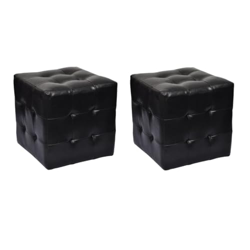 Qnhdfrt Würfelhocker Schwarz Kunstleder 30x30x30 cm 2er Set – Vielseitiger Sitzhocker und Fußhocker für Wohnzimmer Schlafzimmer oder als Couch Beistell Qnhdfrt Würfelhocker Schwarz Kunstleder 30x30x30 cm 2er Set – Vielseitiger Sitzhocker und Fußhocker für Wohnzimmer Schlafzimmer oder als Couch Beistell von Qnhdfrt
