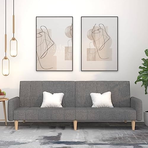 Qnhdfrt Zweisitzer Schlafsofa Hellgrau aus Stoff mit Einfacher Bettfunktion – Komfortables Gästebett für kleine Räume wie Wohnzimmer und Büro Qnhdfrt Zweisitzer Schlafsofa Hellgrau aus Stoff mit Einfacher Bettfunktion – Komfortables Gästebett für kleine Räume wie Wohnzimmer und Büro von Qnhdfrt