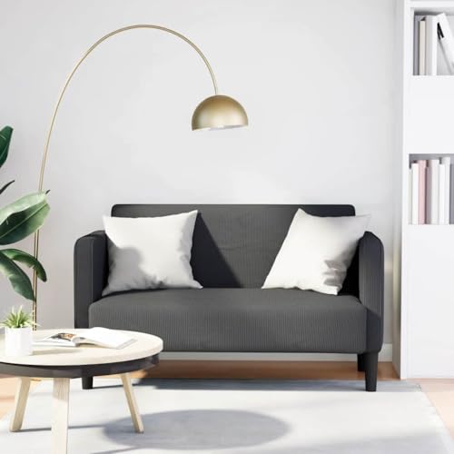 Qnhdfrt Zweisitzer Sofa Dunkelgrau 109 cm Cordstoff mit Schaumstoff und Feder Füllung Modernes Design für Wohnzimmer oder kleine Räume Qnhdfrt Zweisitzer Sofa Dunkelgrau 109 cm Cordstoff mit Schaumstoff und Feder Füllung Modernes Design für Wohnzimmer oder kleine Räume von Qnhdfrt