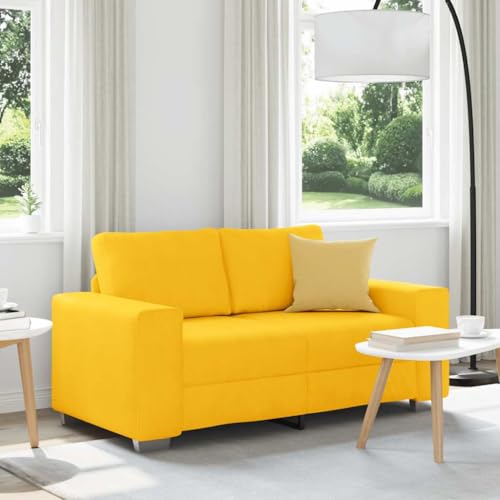 Qnhdfrt Zweisitzer Sofa Hellgelb 120 cm Cordstoff Modernes Design für Wohnzimmer Schlafzimmer und Büro Komfortables Relaxsofa Qnhdfrt Zweisitzer Sofa Hellgelb 120 cm Cordstoff Modernes Design für Wohnzimmer Schlafzimmer und Büro Komfortables Relaxsofa von Qnhdfrt