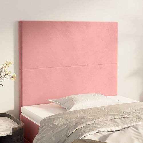 Qnhdfrt rosa Kopfteil 2er Set 90x5x78/88 cm Samt höhenverstellbar mit massiver Lärchenholzstruktur modernes Design für Schlafzimmer Qnhdfrt rosa Kopfteil 2er Set 90x5x78/88 cm Samt höhenverstellbar mit massiver Lärchenholzstruktur modernes Design für Schlafzimmer von Qnhdfrt