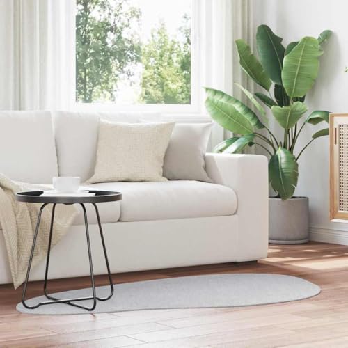 Qnhdfrt stylischer Teppich mit Matter Oberfläche aus Polyester in Grau 80x150 cm für Wohnzimmer, Schlafzimmer und Flur von Qnhdfrt