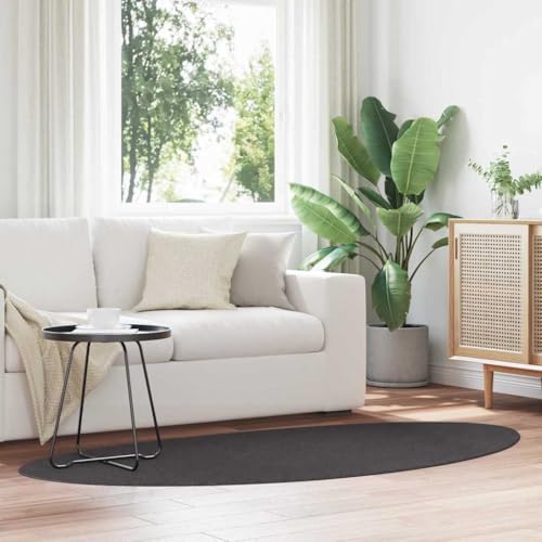 Qnhdfrt stylischer Teppich mit Matter Oberfläche aus Wolle in Anthrazit 100x200 cm modernes Design für Wohnzimmer, Schlafzimmer und Flur von Qnhdfrt