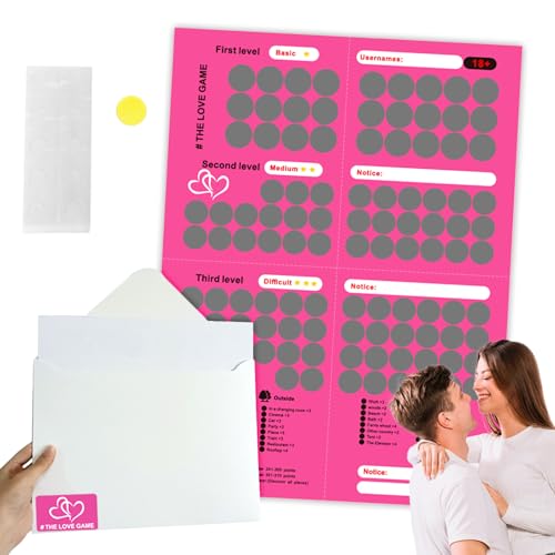 Qnynnty 100 Dates Love Game Poster Date Night Kreatives Rubbelposter Scratch Off Poster für Paare Romantisch Date Ideen für Perfektes Pärchen Geschenk Hochzeitsgeschenk Jubiläumsgeschenk von Qnynnty