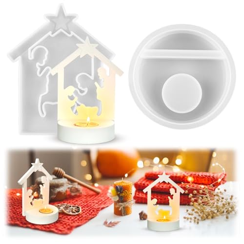 Silikonform Krippe Silikonformen Gießformen Kerzenhalter Krippenfiguren Silikonform DIY Krippe Silikon Gießform Teelicht Gipsform für Weihnachten Kerzenständer Dekoration Silikonform Krippe Silikonformen Gießformen Kerzenhalter Krippenfiguren Silikonform DIY Krippe Silikon Gießform Teelicht Gipsform für Weihnachten Kerzenständer Dekoration von Qnynnty
