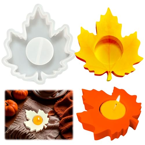 Silikonformen Gießformen Kerzenhalter Silikonform Herbst Ahornblatt Beton Gießform 3D Herbst Silikonform Teelichthalter DIY Epoxidharz Kerzenständer Form für Erntedankfest Halloween Heimdekoration Silikonformen Gießformen Kerzenhalter Silikonform Herbst Ahornblatt Beton Gießform 3D Herbst Silikonform Teelichthalter DIY Epoxidharz Kerzenständer Form für Erntedankfest Halloween Heimdekoration von Qnynnty