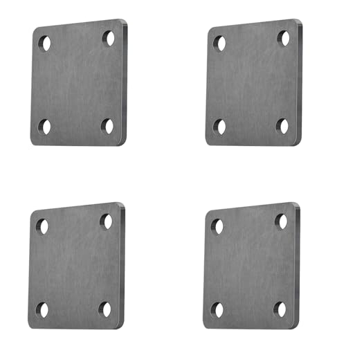 4 Stück Stahlplatt,125 x 125 x 6 mm Metallblech Reparaturblech Einschweißblech Fußplatte Warmgewalzte Stahlplatte,zum Reparatur Schweißen Backplatte DIY Basteln,4 Loch von QoTang
