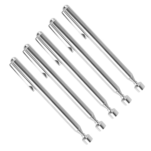 Qobobo Stabmagnet Teleskop Magnetheber 5 Stück Magnetstab Magnetstift Magnet Pick Up Tool bis zu 64CM für Schrauben Mutter Schlüssel Metallteile von Qobobo