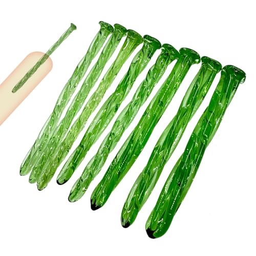 Qodpxxi 8 Stück Glattes Glas Harnröhren Dilatatoren Penis Plug Set Kristall Harnröhrensonden Urethral Dilator Prostata Masturbation Harnröhren Stimulation Erotik Sexspielzeug für Männer von Qodpxxi