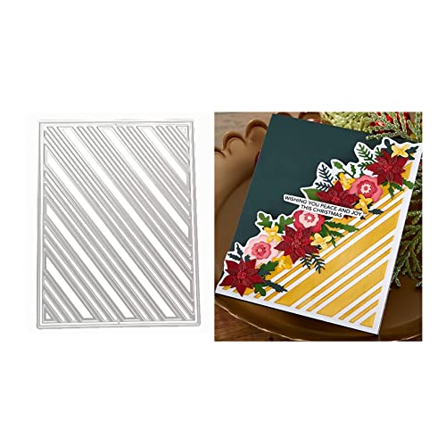 Qoiseys Diagonaler Hintergrund Metall Stanzschablone Die Stanzen Basteln Prägeschablone, Stanzungen für DIY Scrapbooking Fotoalbum Dekoratives Papier Basteln Prägeschablone von Qoiseys