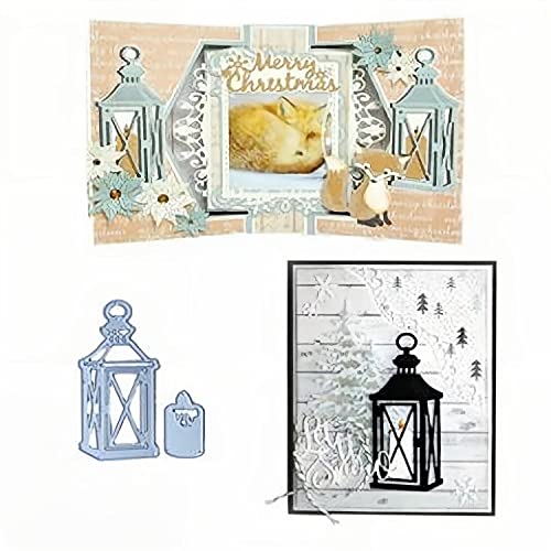 Qoiseys Laterne Metall Stanzschablone Die Stanzen Basteln Prägeschablone, Stanzungen für DIY Scrapbooking Fotoalbum Dekoratives Papier Basteln Prägeschablone von Qoiseys