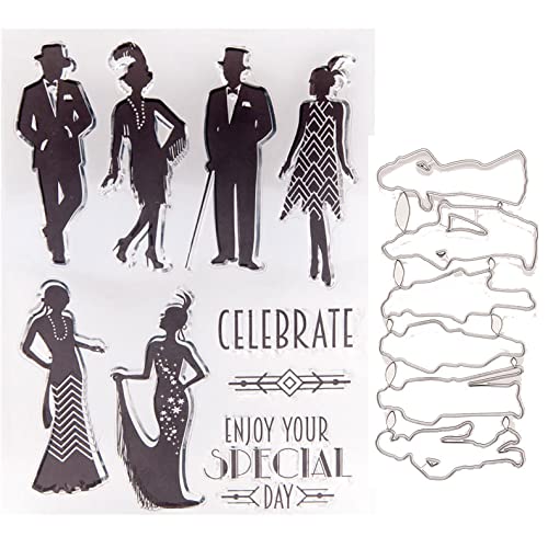 Qoiseys Tanzende Männer und Frauen Stempel und Stanzschablonen Set,Stempel und Stanzen Set Basteln Prägeschablone,Silikonstempel Metall Die Stanzen für DIY Scrapbooking Fotoalbum Qoiseys Tanzende Männer und Frauen Stempel und Stanzschablonen Set,Stempel und Stanzen Set Basteln Prägeschablone,Silikonstempel Metall Die Stanzen für DIY Scrapbooking Fotoalbum von Qoiseys