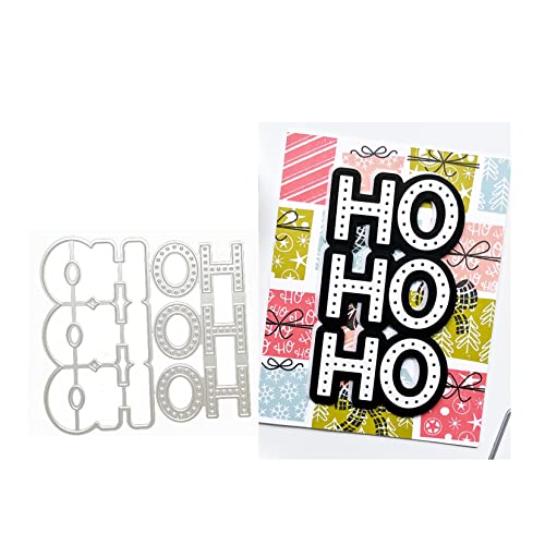 Qoiseys Weihnachten HOHOHO Stanzschablone Die Stanzen Basteln Prägeschablone, Stanzungen für DIY Scrapbooking Fotoalbum Dekoratives Papier Basteln Prägeschablone von Qoiseys