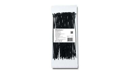 Qoltec 52194 Kabelbinder, Nylon, Schwarz, CE, 20 cm, 2,5 mm von Qoltec