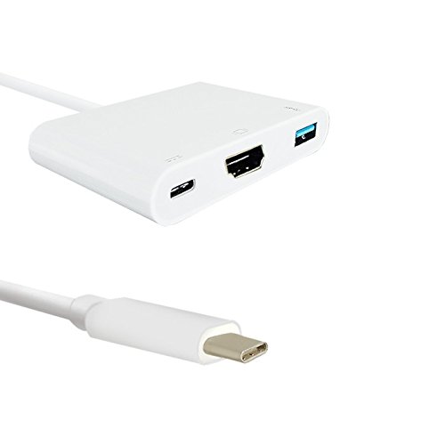 Qoltec Adapter USB 3.1 Type C Male | HDMI A Female + USB 3.0 A Female + USB 3.1 Type C PD | 0.2m | White Qoltec Adapter USB 3.1 Type C Male | HDMI A Female + USB 3.0 A Female + USB 3.1 Type C PD | 0.2m | White von Qoltec