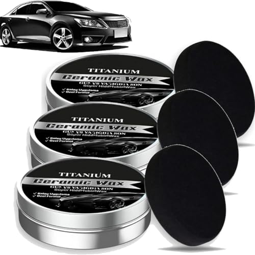 Altinoran Titanium Ceramic Wax, Altinoran Ceramic Wax, Auto Car Scratch Repair Remover Wax Paste Polish Vehicle Paint Care, for Deep Scratches, Long Lasting Protection (3Pcs) von Qoobom