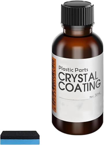 Car Plastic Plating Refurbishing Agent, Crystal Coating for Car Plastic Parts, Restorer Black, Nano Scratch Remover for Automotive Exterior/Interior, Fast-Drying,Long-Lasting Shine (2Pcs) von Qoobom