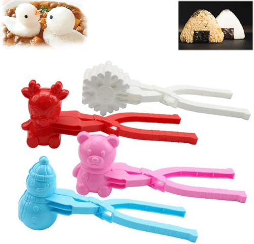 Duck Rice Mold, Duck Sushi Mold Maker, Duck DIY Sushi Molds Animal Shapes Clip for Rice/Mashed Potatoes/Snow, 3D Rice Shaper Mold for Kids Adult (E) von Qoobom