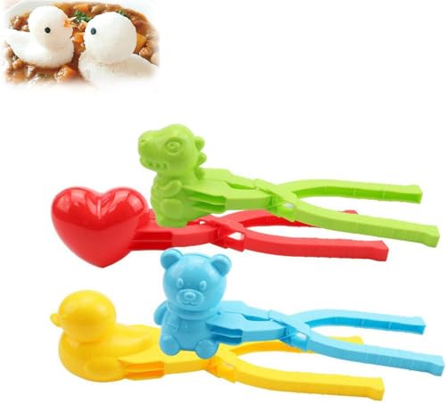 Qoobom Entenreisform, Enten-Sushi-Formmacher, Tierform-Clip für Reis, Kartoffelbrei, Schnee, 4 Stück von Qoobom