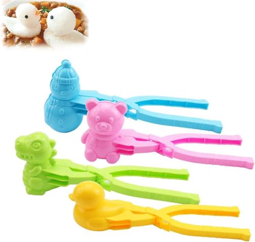 Qoobom Entenreisform, Enten-Sushi-Formmacher, Tierform-Clip für Reis, Kartoffelbrei, Schnee, 4 Stück von Qoobom