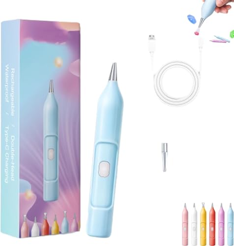 Ezypen - Electric Diamond Pen with Vacuum Technology, Rechargeable IPX5 Waterproof Painter Vacuum Automatic Diamond Art Pens Tools, for Diamond Art Kits (Blue) von Qoobom
