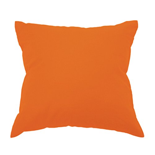 Qool24 Kissenbezug 100% Baumwolle mit Reißverschluss Kissenhülle Kissenbezüge Orange 30x30 cm von Qool24