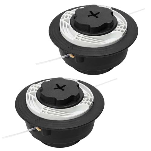 Autocut C6-2 Mähkopf für Stihl Motorsense, 2PCS Fadenkopf mit Tippautomatik Mähkopf Fadenkopf Rasentrimmer Kopf Doppelfadenkopf Fadenspule für STIHL Benzin Motorsense Freischneider von Qooloo