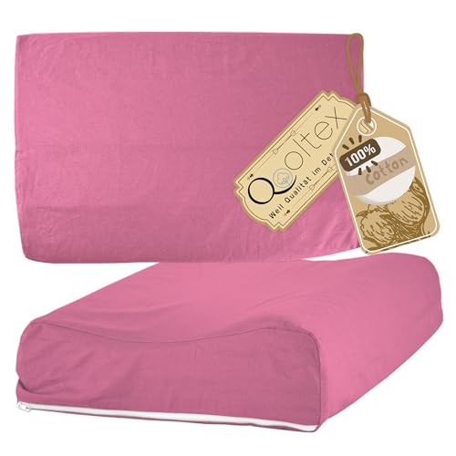 Nackenkissen Bezug 30x50 cm Pink Vollschutzbezug mit Reißverschluss für Nackenstützkissen Gesundheitskissen - SideEasy Nackenkissen Bezug 30x50 cm Pink Vollschutzbezug mit Reißverschluss für Nackenstützkissen Gesundheitskissen - SideEasy von Qooltex