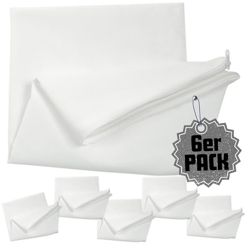 Qooltex Kissen inlett ohne Füllung 60x80 cm 6er Pack Set - 100% Baumwolle mit Reißverschluss - Leere Innenkissen Kissenbezug Kissenhülle Weiß - Viele Größen Qooltex Kissen inlett ohne Füllung 60x80 cm 6er Pack Set - 100% Baumwolle mit Reißverschluss - Leere Innenkissen Kissenbezug Kissenhülle Weiß - Viele Größen von Qooltex