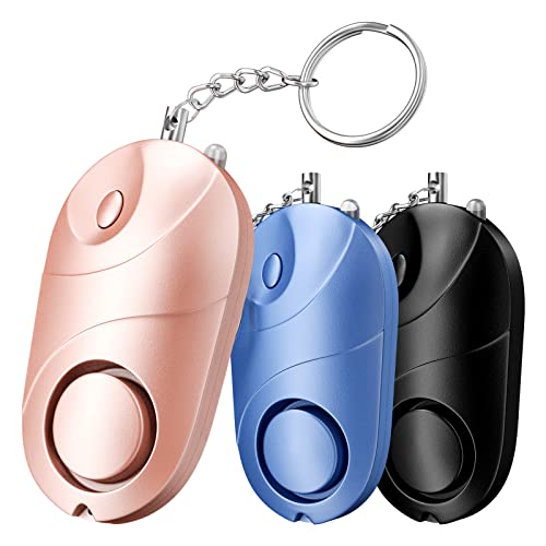 Persönlicher Alarm [3er Pack], Qoosea Safesound Persönlicher Sicherheitsalarm 140 dB mit LED-Licht, Notfall-Selbstverteidigungs-Sicherheitsalarm für Kinder/Frauen/Ältere/Studenten von Qoosea