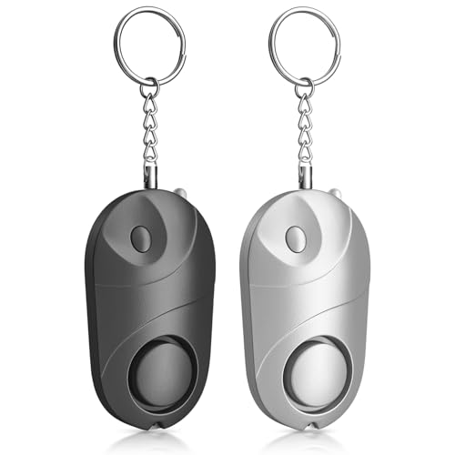 Qoosea Persönlicher Alarm [2 Pack] Safesound Persönlicher Sicherheitsalarm 140 dB mit LED-Licht, Notfall-Selbstverteidigungs-Sicherheitsalarm für Kinder/Frauen/Ältere/Studenten von Qoosea