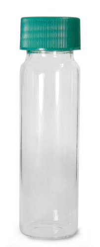 qorpak glc-05186 klar Borosilikat Glas Flakon mit 15–425 grün Duroplast F217 und PTFE gefüttert Gap verbunden, Vakuum und ionisierte, 17 mm x 60 mm, 2 Dram-(144 Stück) von Qorpak